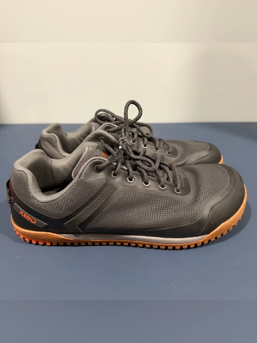 Xero Shoes Men’s Ridgeway Mesh Low Hiking Shoes Black Orange Size 10